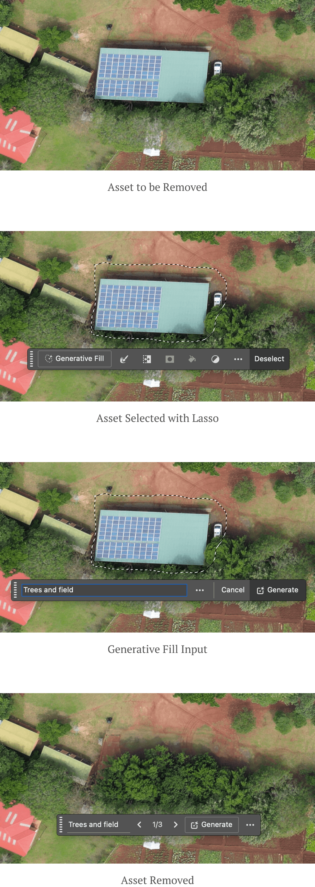 Photoshop generative fill tool in action