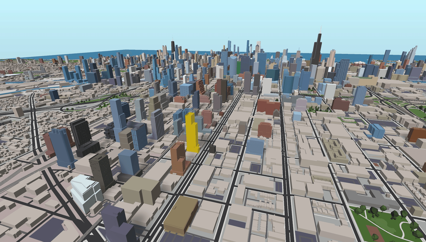 Complete cityscape with natural colors - view 1