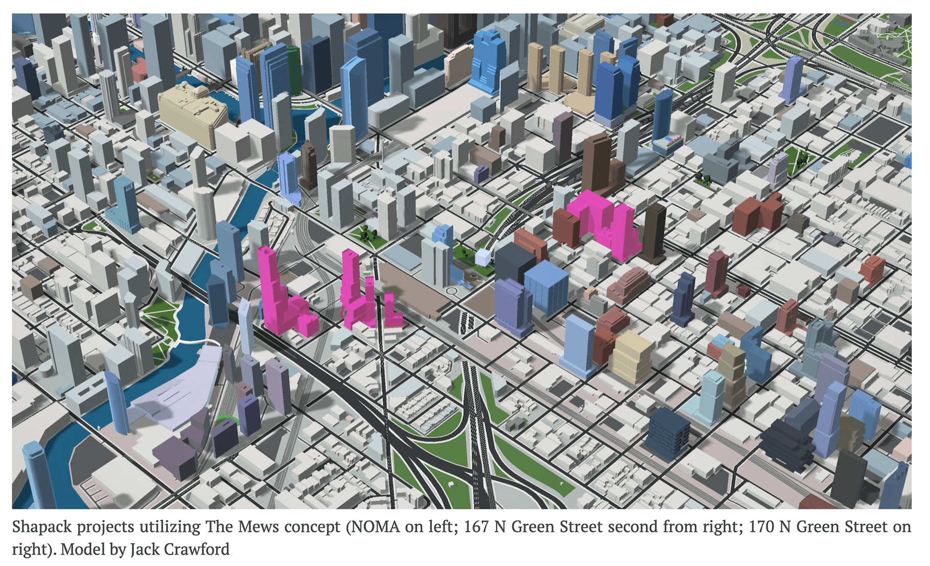 Combining natural aesthetics with highlighted categorical layers using pink highlights